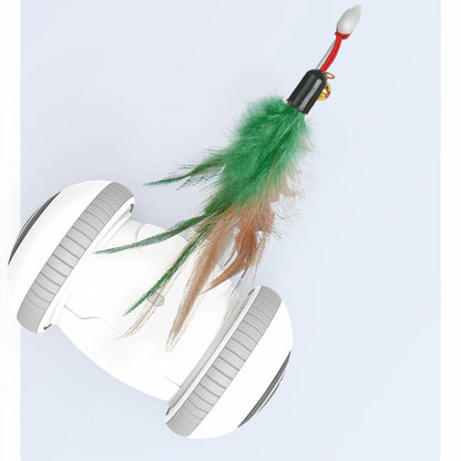 Interactive Cat Toy With Interchangeable Pet Feather Toys
