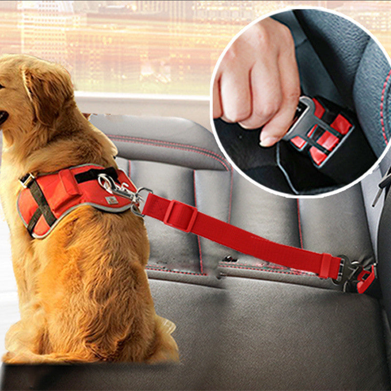 Retractable Dog Seat Belt Pet Dog Supplies Car Safety Buckle