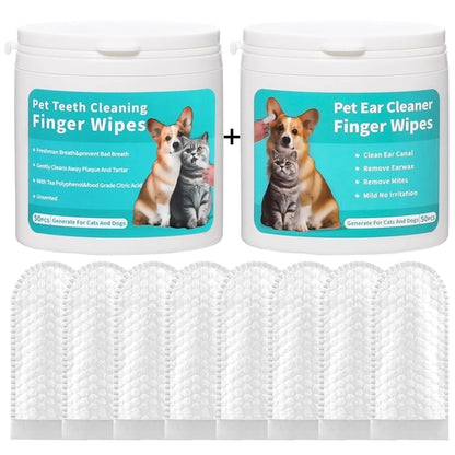 Disposable Pet Cleaning Products Teeth Cleaning Wipes Ear Care