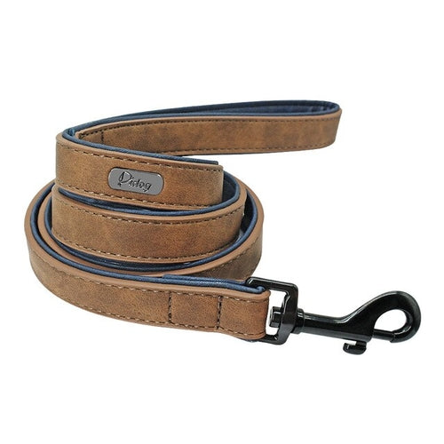 Leather Dog Leash 4 ft Dog Leash 2 Layer Pet Dog