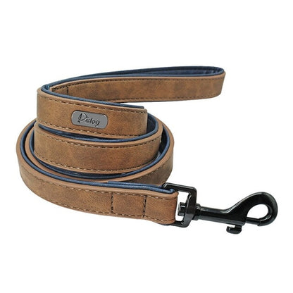 Leather Dog Leash 4 ft Dog Leash 2 Layer Pet Dog