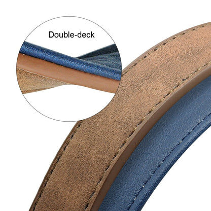 Leather Dog Leash 4 ft Dog Leash 2 Layer Pet Dog